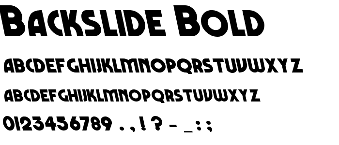 Backslide Bold font